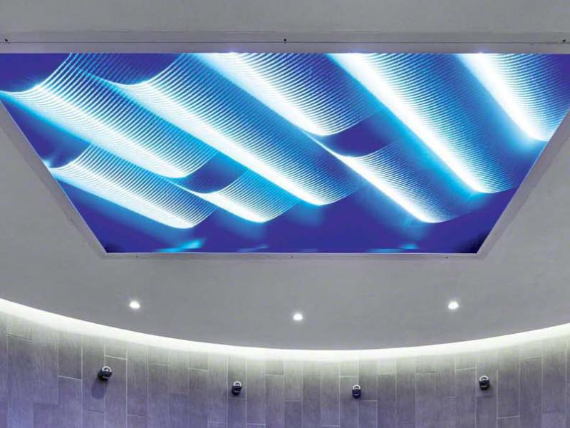 Подсветка натяжных потолков с вариациях парящий и световые картины