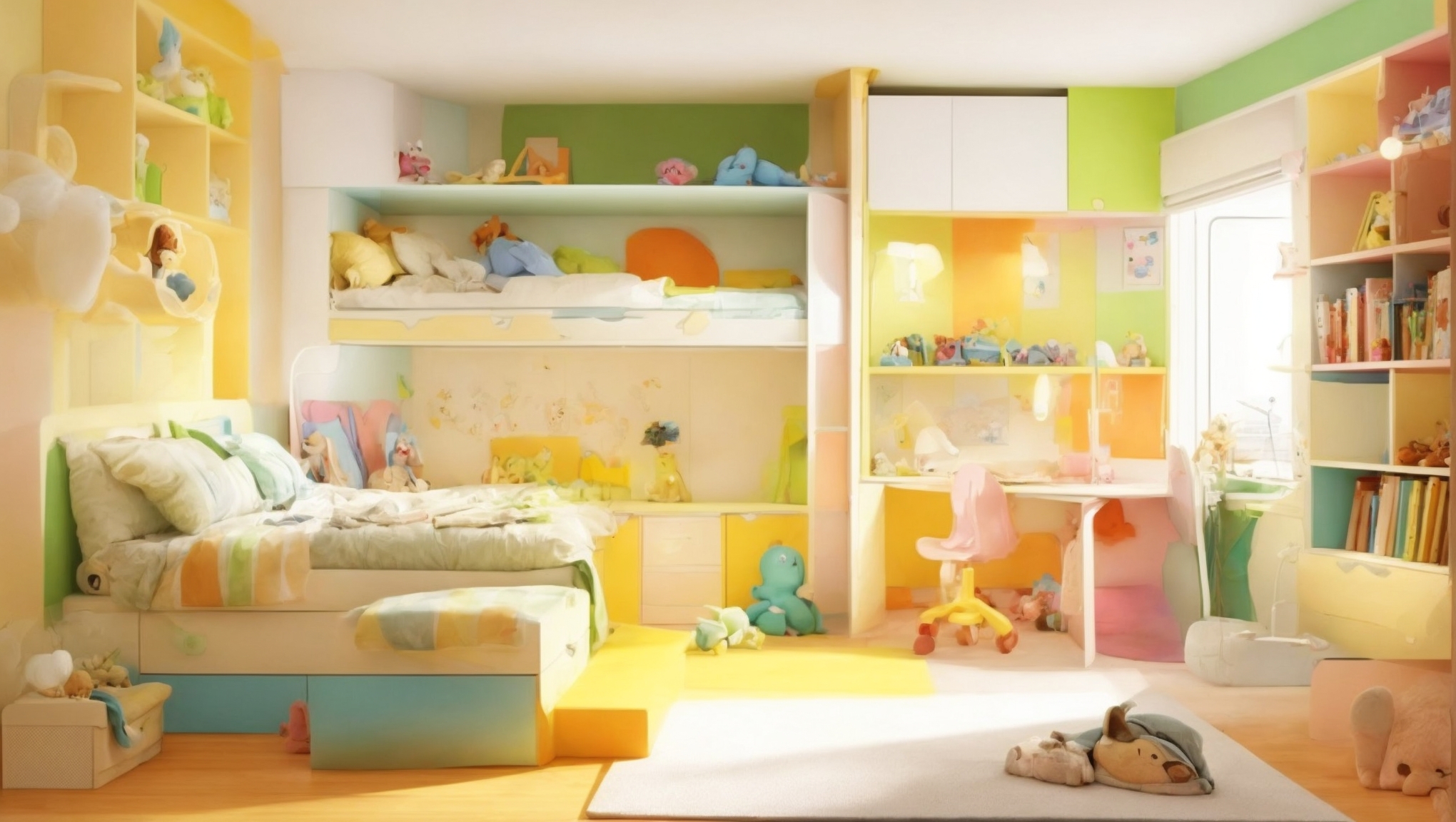Детская комната с натяжными потолками — много света и впечатлений