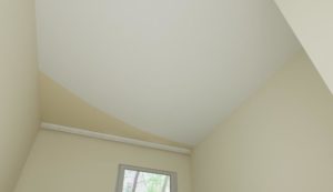 Натяжной потолок в два цвета
