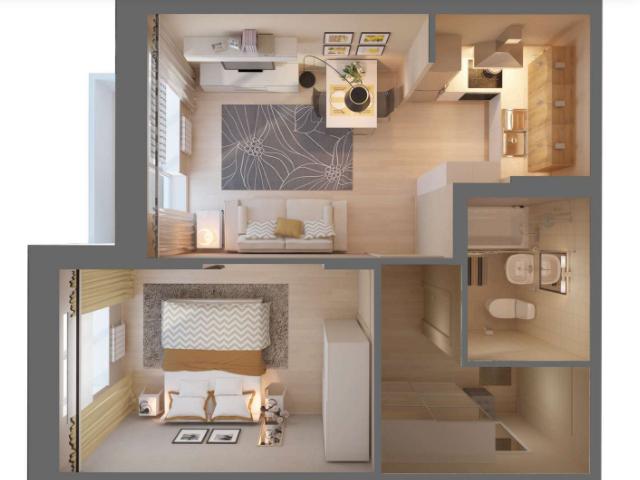 Проект натяжных потолков для двухкомнатной квартиры (2)
