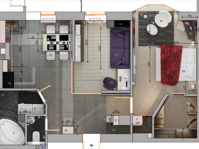 Проект натяжных потолков для трехкомнатной квартиры (2)