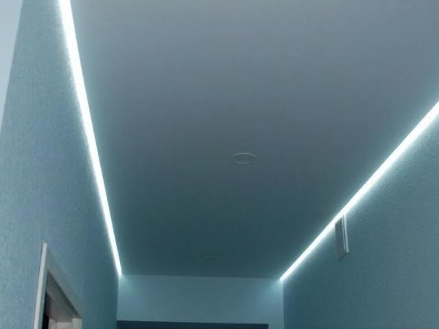 натяжной потолок с парящей подсветкой (7)
