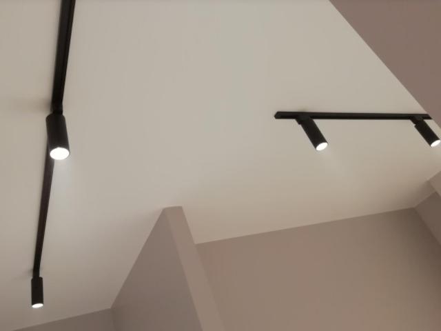 натяжной потолок с встроенным трековым освещением (1)