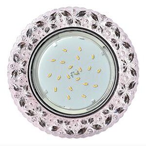 Светильник GX53 H4 с подсветкой "Бабочки" Светло-розовый/Хром Ecola