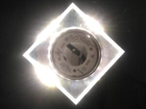 Светильник GX53 H4 с подсветкой "Квадрат" скош. край хром-хром (зеркальный) Ecola